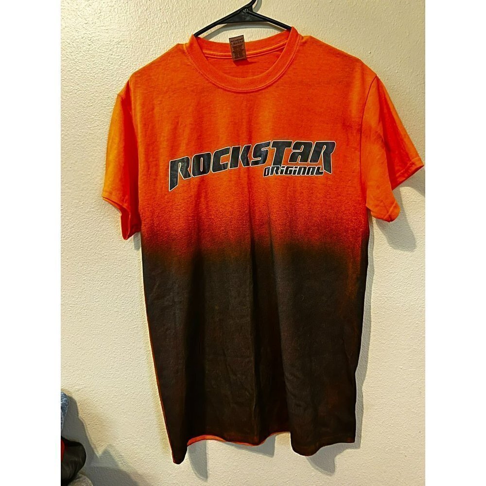 Men's Rockstar Original Orange/Brown Ombre T-Shirt Size M [EXC]